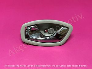 Sol Kapı İçten Açma Kolu Renault Scenic 3 Fluence Megane 3 Latitude Talisman Clio 4 Captur ( Bej Renk Parlak Krom Kaplama ) '' Orjinal '' - 806713836R   826733790R   826730001R   806700014R   806710001R   826735632R