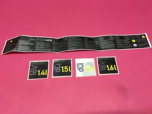 Ön Panel Bilgilendirme Uyarı Yapışkan Etiketi Renault Modus '' Orjinal '' - 7701209353