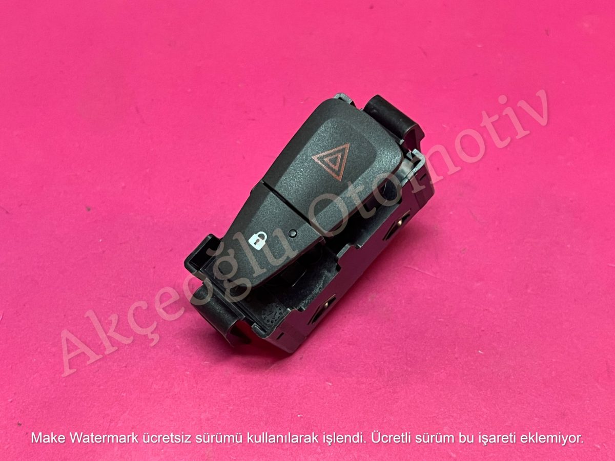 Dörtlü Flaşör ve Merkezi Kilit Düğmesi Renault Clio Symbol Joy 2 Dacia Lodgy Dokker Sandero Duster '' Orjinal '' - 252905668R 252908988R 252100502R 252103658R 252100004R 252100005R