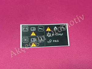 Ön Panel Bilgilendirme Etiketi Renault Clio 3 Clio 4 Clio 5 Captur Captur 2 Espace 5 Fluence Kadjar Latitude Laguna 3 Megane 4 Scenic 3 Scenic 4 Talisman Thalia Symbol Joy 2 Trafic 3 Master 3 Kangoo 2 Dacia Duster Lodgy Dokker Sandero Stepway 3 Duster 2 '' Orjinal '' - 978180333R