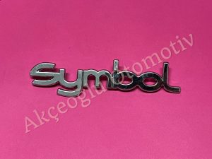 Arka Bagaj Monogram Yazısı '' Symbol '' Renault Clio 2 Symbol ( Nikelajlı Krom ) '' Orjinal '' - 8200519085