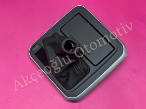 Otomatik Vites Topuzu Körüğü ve Alt Tablası Çerçevesi Renault Talisman ( Kırmızı Dikişli ) '' Orjinal '' - 969437226R   969435242R   969443797R