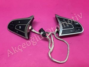 Direksiyon Tuş Düğme Takımı Hız Sabitleyici Radyo Kumanda Kontrol Düğmesi Renault Megane 4 Joy Comfort İcon Talisman Espace 5 ( Şerit Takipli ) '' Orjinal '' - 255506158R