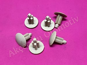 Kapı Döşeme Pano Sabitleme Tespit Klipsi Agrafı Citroen Peugeot Hyundai Kia Toyota ( Bej Renk ) '' Orjinal ''