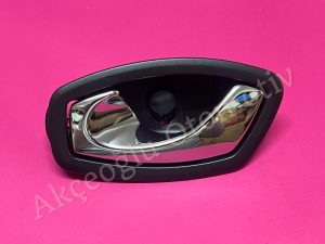 Sol Kapı İç Açma Kolu Mandalı Renault Fluence Megane 3 Clio 4 Latitude Scenic 3 ( Parlak Krom Siyah Renk ) '' Orjinal '' - 826730001R
