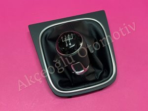 5 İleri Manuel Vites Topuzu ve Vites Körüğü Çerçevesi Volkswagen Jetta 6 Golf 6 ( Siyah Renk  ) '' Orjinal '' - 5K0711113Q  5K0711113